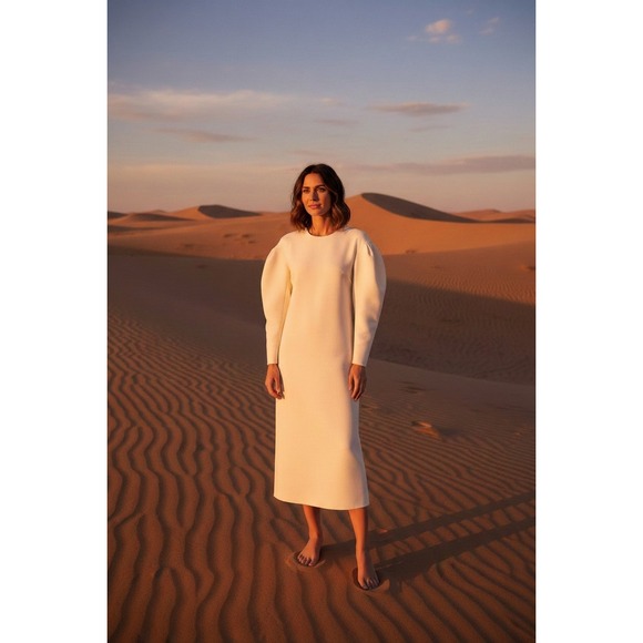 Tibi Dresses & Skirts - Coveted Tibi Dropped Shoulder Puffer Sleeves Dress Size 2 NWT - Retail $1800
